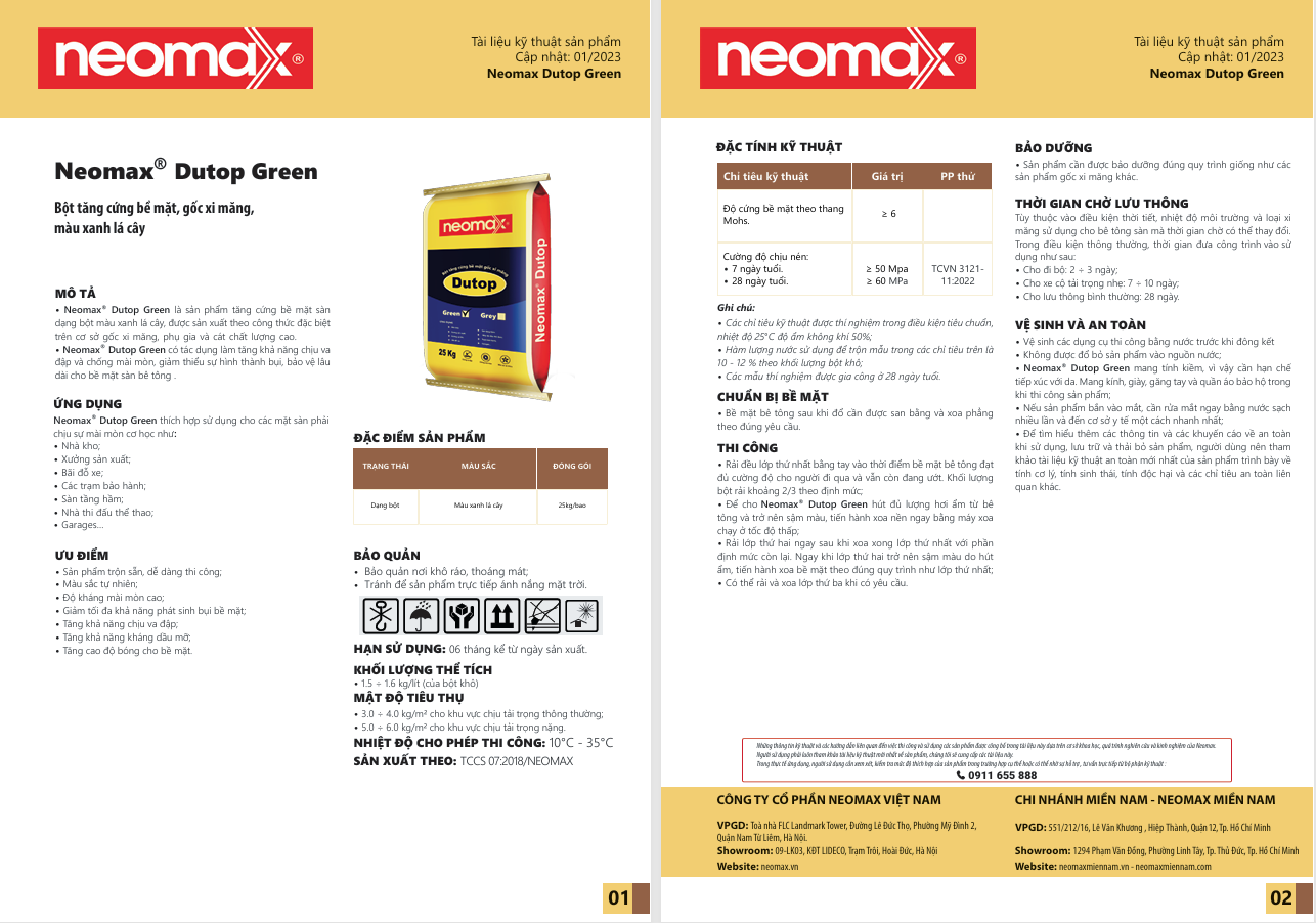 TDS Neomax Dutop Green
