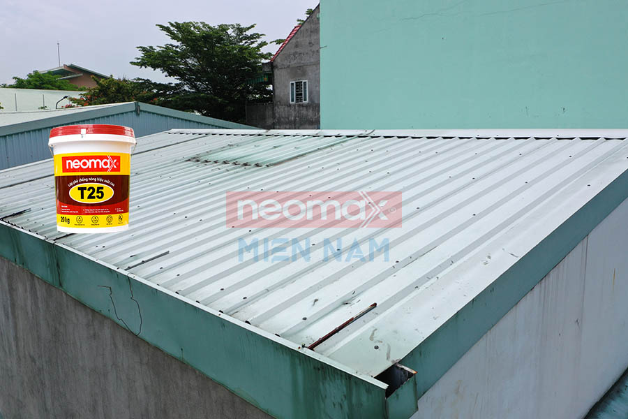 Dùng sơn Neomax T25 để chống nóng cho mái tôn