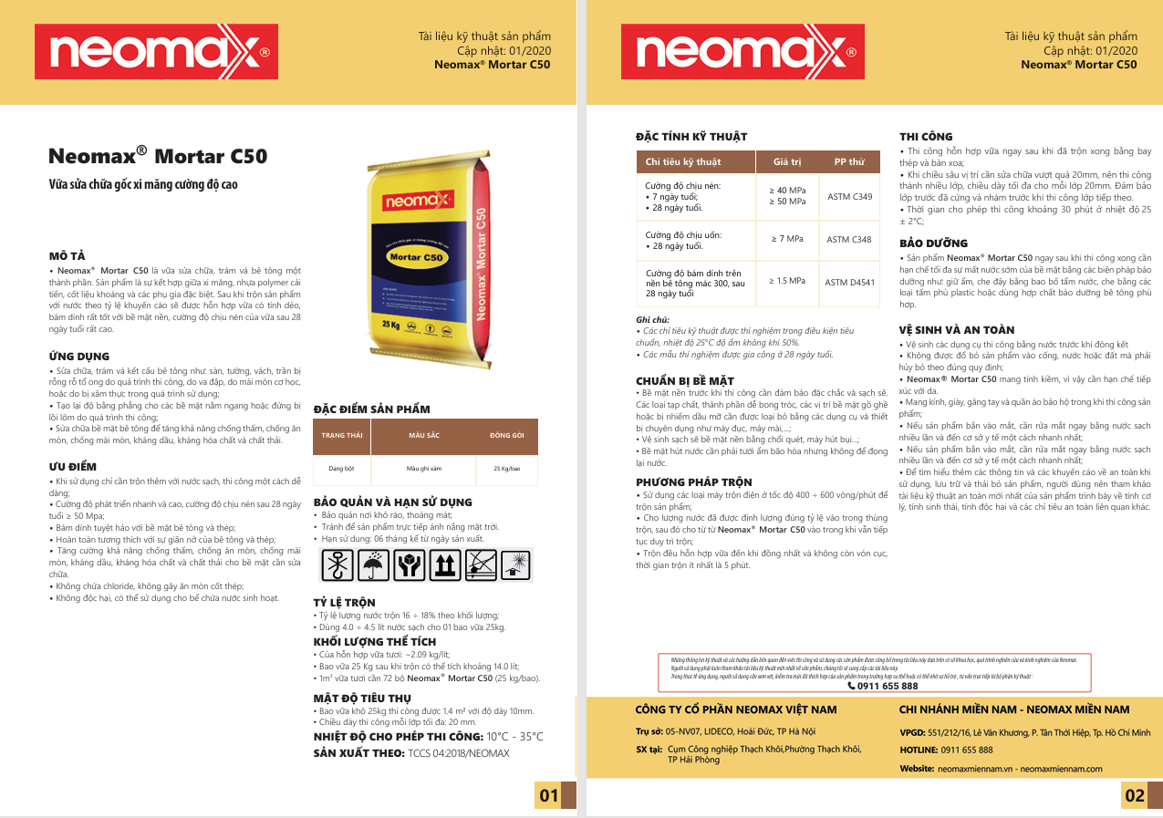 TDS Neomax Mortar C50