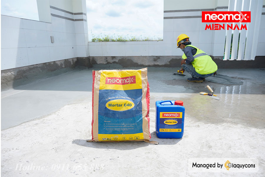 Top 6 loại vữa sửa chữa bề mặt bê tông phổ biến hiện nay vữa sửa chữa Neomax Mortar C40