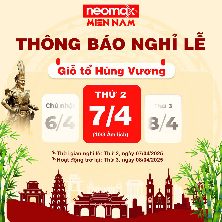 Nghỉ lễ Hùng Vương 10-3
