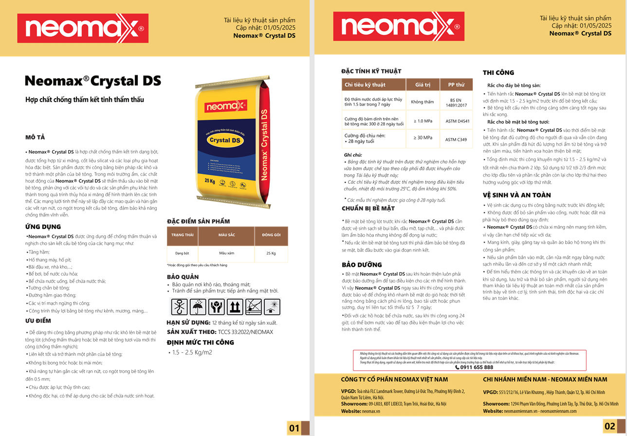 Tài liệu kỹ thuật Neomax Crystal DS