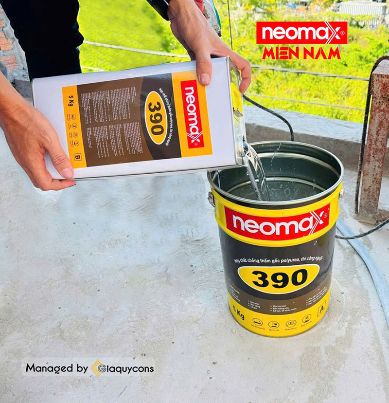 Giải pháp chống thấm sân thượng để trồng cây hiệu quả Neomax 390 Vật liệu chống thấm sân thượng trồng cây