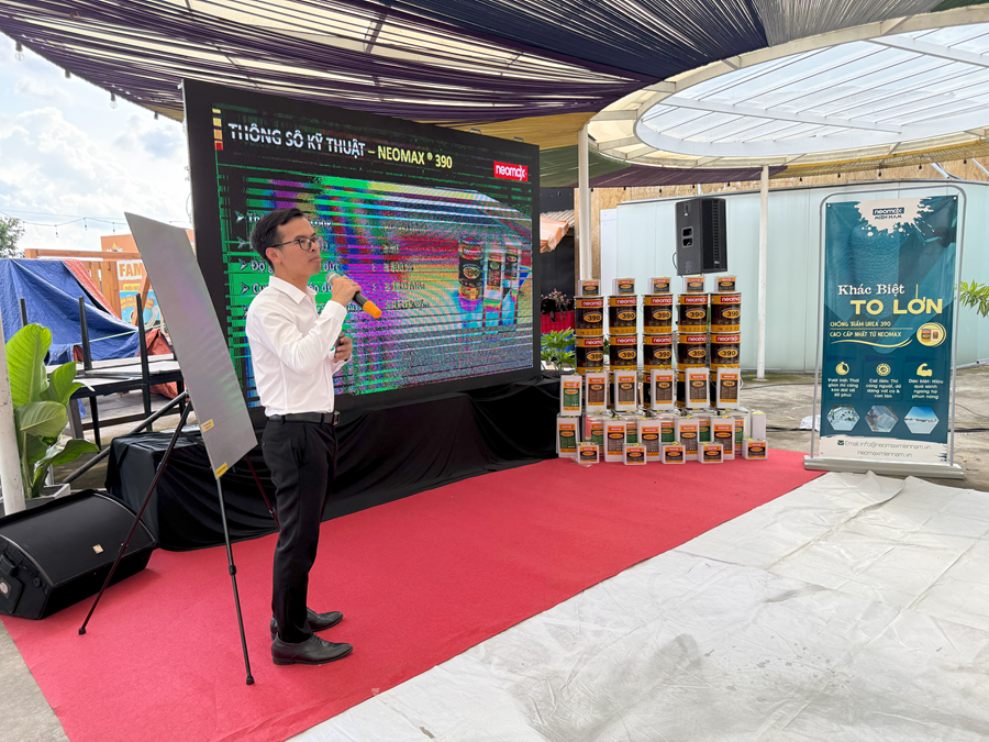 HỘI THẢO GIỚI THIỆU SẢN PHẨM MỚI CHỐNG THẤM UREA THI CÔNG NGUỘI - NEOMAX 390 HỘI THẢO GIỚI THIỆU SẢN PHẨM MỚI CHỐNG THẤM UREA THI CÔNG NGUỘI - NEOMAX 390