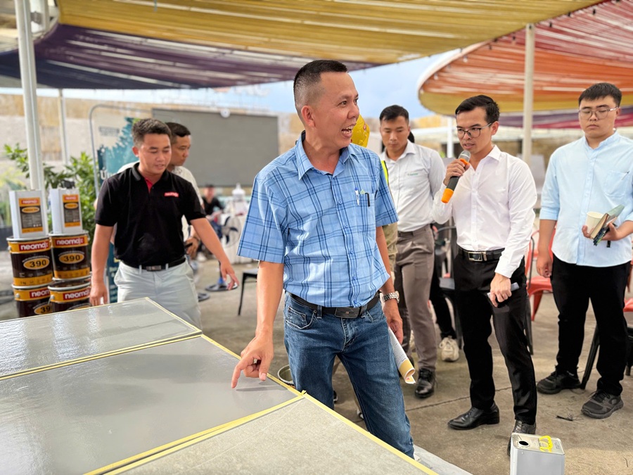 HỘI THẢO GIỚI THIỆU SẢN PHẨM MỚI CHỐNG THẤM UREA THI CÔNG NGUỘI - NEOMAX 390 HỘI THẢO GIỚI THIỆU SẢN PHẨM MỚI CHỐNG THẤM UREA THI CÔNG NGUỘI - NEOMAX 390