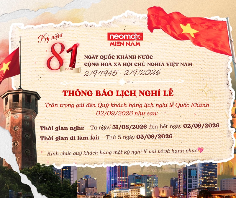 LỊCH NGHỈ LỄ QUỐC KHÁNH 02/09/2026